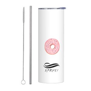 Food Theme 20 OZ Stainless Steel Tumbler - Donut