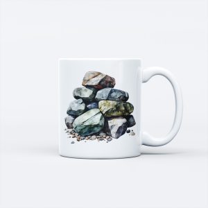 Nature Theme Ceramic Mug - Stone