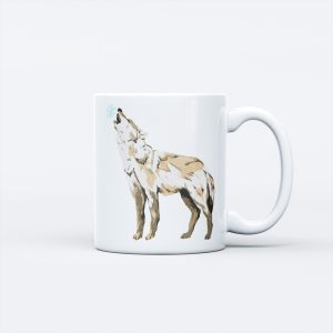 Nature Theme Ceramic Mug - Wolf
